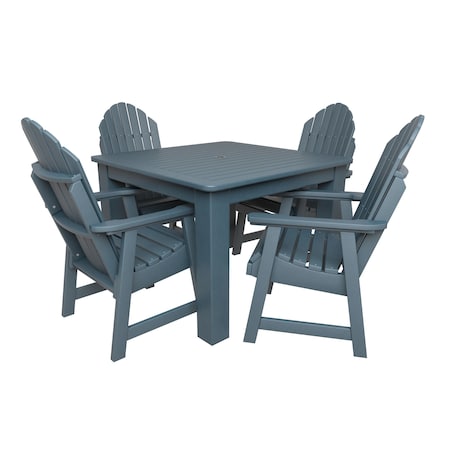 Highwood Usa Hamilton 5pc Square Outdoor Patio Furniture Dining Set AD-DNA44-NBE